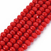 Opaque Solid Color Glass Beads Strands EGLA-A034-P4mm-D22-1