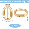 5Pcs Brass Twister Clasps KK-BBC0012-46-2