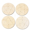 Sacred Geometric Wooden Grid DJEW-F028-01G-1