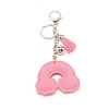 Alloy Keychain Clasp Findings KEYC-WH0023-04-2