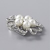 Exquisite ABS Plastic Pearl Flower Lapel Pin JEWB-WH0020-17P-4