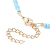 5Pcs 5 Style Glass & Plastic Word Beaded Necklaces Set NJEW-JN04316-4
