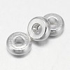 Flat Round Brass Spacer Beads X1-KK-L106C-01S-1