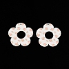 Flower Theme Printed Acrylic Pendants OACR-T028-06G-2