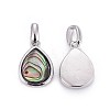 Natural Abalone Shell/Paua ShellCharms BSHE-F011-03B-P-2
