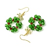 Christmas Theme Imitation Austrian Crystal Dangle Earrings EJEW-TA00468-4