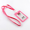Frosted Plastic Neck Strap Card Holders X-AJEW-R043-A05-1