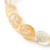 Natural Citrine(Dyed & Heated) Beaded Stretch Bracelets for Kids BJEW-JB06250-01-4