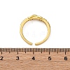 Brass Micro Pave Clear Cubic Zirconia Cuff Finger Rings RJEW-G337-22G-5