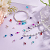   72Pcs 12 Color Transparent Glass Charms FIND-PH0010-97-5