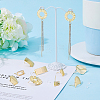 SUPERFINDINGS 20Pcs 10 Style Brass Stud Earring Findings KK-FH0005-01-4