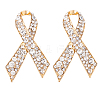 2Pcs Awareness Ribbon Alloy Rhinestone Brooches for for Backpack Clothes JEWB-FH0002-19G-1