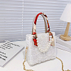 DIY Ribbon Knitting Women's Handbag Kits DIY-WH0453-08A-6