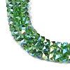 Electroplate Glass Beads Strands GLAA-Q105-02I-3