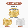 2Pcs 2 Colors Textured Iron Memory Beading Wire for Wire Wrap DIY Jewelry Making MW-TA0001-06B-3