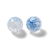 Duotone Spray Painted Crackle Acrylic Beads OACR-G029-02E-2