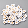 Opaque Resin Flower Cabochons LS-CRES-WH0010-053A-02-1