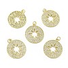 Brass Micro Pave Cubic Zirconia Pendants KK-E068-VB431-2