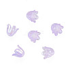 6-Petal Imitation Jelly Acrylic Bead Caps JACR-T002-02B-1