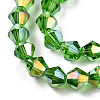 Transparent Electroplate Glass Beads Strands EGLA-TACDZ0005-6mm-03C-2