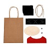 DIY Rectangle with Donkey Pattern Kraft Paper Bag Making Set DIY-F079-02-2