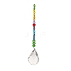 Glass & Iron Sun Catcher Pendant HJEW-K047-02P-2