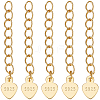 10Pcs 925 Sterling Silver Curb Chain Extenders STER-BBC0007-94A-1