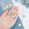 12Pcs 6 Style 304 Stainless Steel Pendants STAS-UN0027-36-3