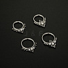 316L Surgical Stainless Steel Micro Pave Clear Cubic Zirconia Nose Rings WG1C8D8-07-2