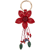 Leather and Alloy Keychain HJEW-WH20022-04A-03-6