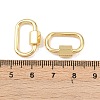 Brass Screw Carabiner Lock Charms KK-Z132-07G-3