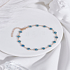 1Pc Ethnic Style Evil Eye Link Chain Bracelets for Women BJEW-LP0004-15-3