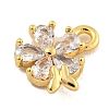 Brass Micro Pave Clear Cubic Zirconia Pendants LS-KK-U015-10G-2