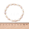 Natural Cultured Freshwater Pearl & 304 Stainless Steel Beads Stretch Bracelets for Women BJEW-JB13518-2