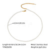 Elegant French Style Imitation Pearl Rice Beaded Necklaces with Stainless Steel End Chains for Women BJ9351-6