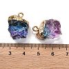 Gradient Color Resin Imitation Gemstone Resin Irregular Pendants RESI-U001-02C-3