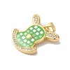 Rack Plating Brass Cubic Zirconia Pendants KK-K385-69G-3