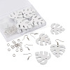  DIY Monstera Leaf Dangle Earring Making Kits DIY-TA0008-38-4