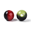 Spray Painted Opaque Acrylic Round Beads SACR-T018-22M-2