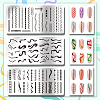 Stainless Steel DIY Nail Art Templates MRMJ-WH0092-028-3