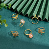 6Pcs 3 Styles Adjustable Brass Ring Components FIND-ME0001-78-3