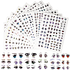 CRASPIRE 12 Sheets 12 Styles Eye Pattern Ceramics Clay Water Transfer Paper STIC-CP0001-17-1