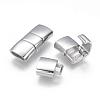 Tarnish Resistant 304 Stainless Steel Fold Over Clasps STAS-G143-25P-3