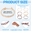 6Pcs 6 Colors Bohemian Cotton Cord Braided Bracelets BJEW-TA0001-28-3