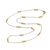 304 Stainless Steel Round Beaded Link Chain Necklaces for Women LS-NJEW-D058-02G-1