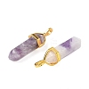 Natural Charoite Pointed Pendants G-G902-A03-4