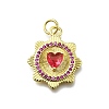 Brass Micro Pave Cubic Zirconia Pendants KK-K400-34G-1