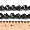 Natural Black Onyx Beads Strands G-C267-B10-4
