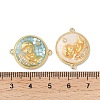 Epoxy Resin & Shell Connector Charms KK-K380-11A-G-3