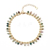Handmade Dyed Natural Faceted Agate Beaded Chains Bracelets & Anklets & Necklaces SJEW-JS01177-7